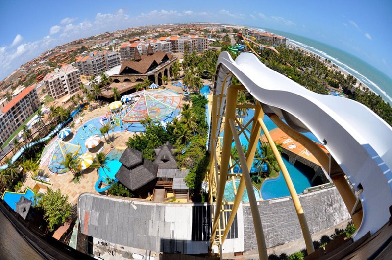 Altura do Insano Brinquedo mais radical do Beach Park