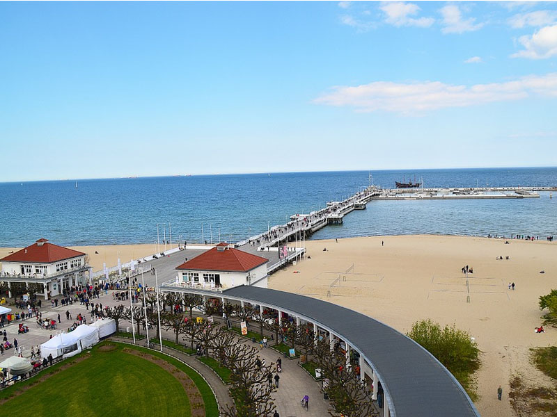 Cidades de praia da polonia