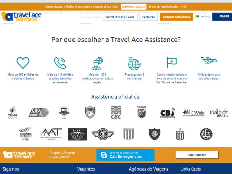 Por que escolher a Travel Ace? Quando preciso de seguro viagem