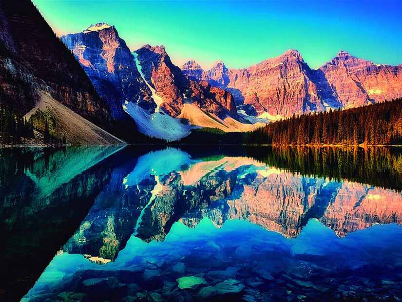 Lago Moraine Lake pontos turísticos do Canadá