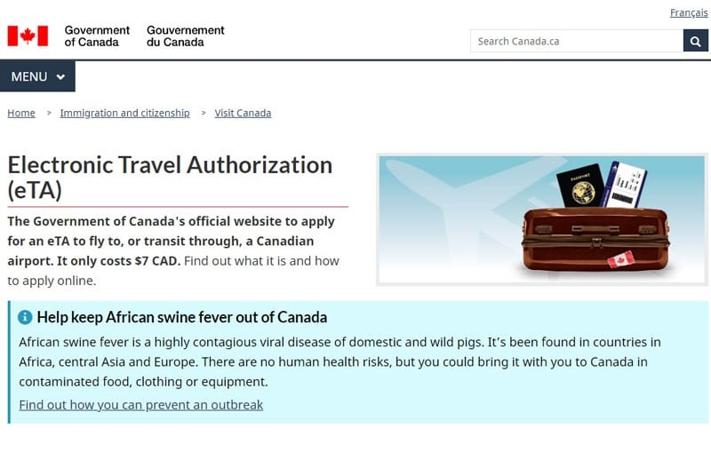 Documentos para viajar para o Canadá