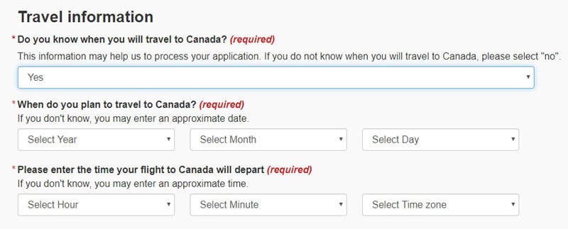 Solicitar o eTA para o Canadá