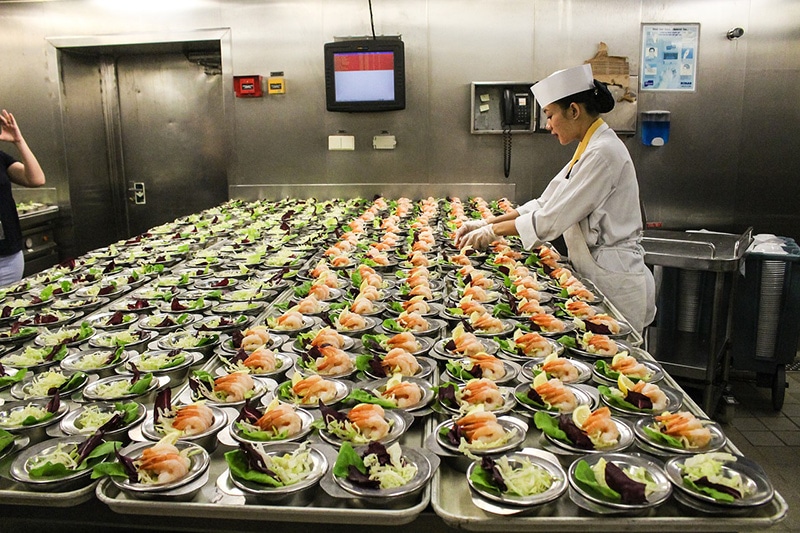 Restaurante a la carte navios Comida em cruzeiro