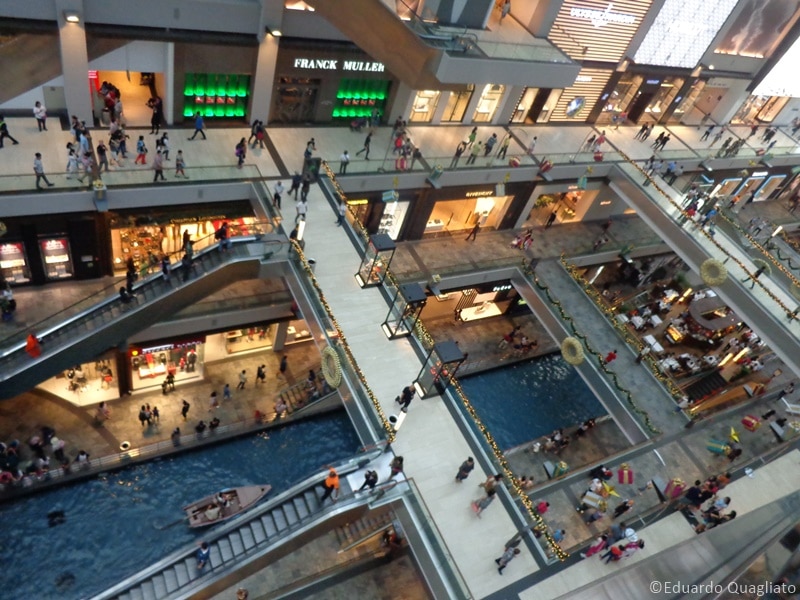 compras em Marina Bay Sands.