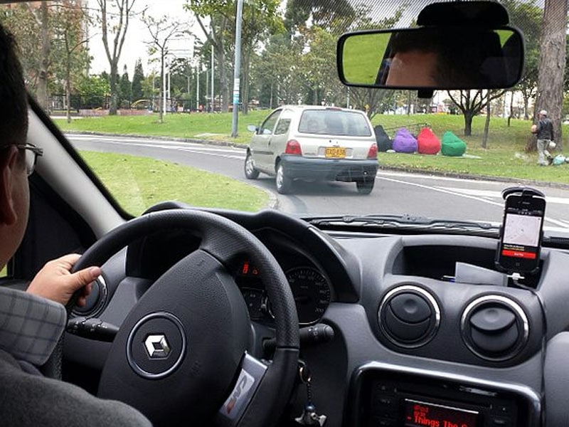 Uber no aeroporto de Bogotá