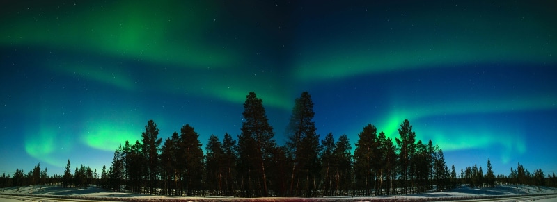 aurora boreal na Laponia