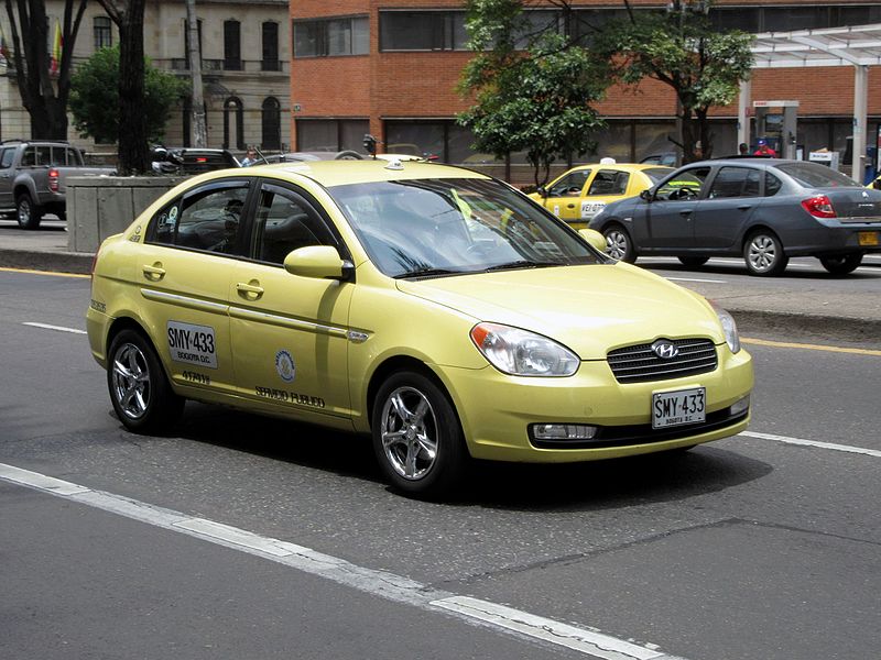 Táxi nas cidades da Colômbia