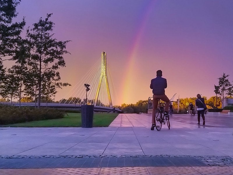 excursão de bicicleta em varsóvia