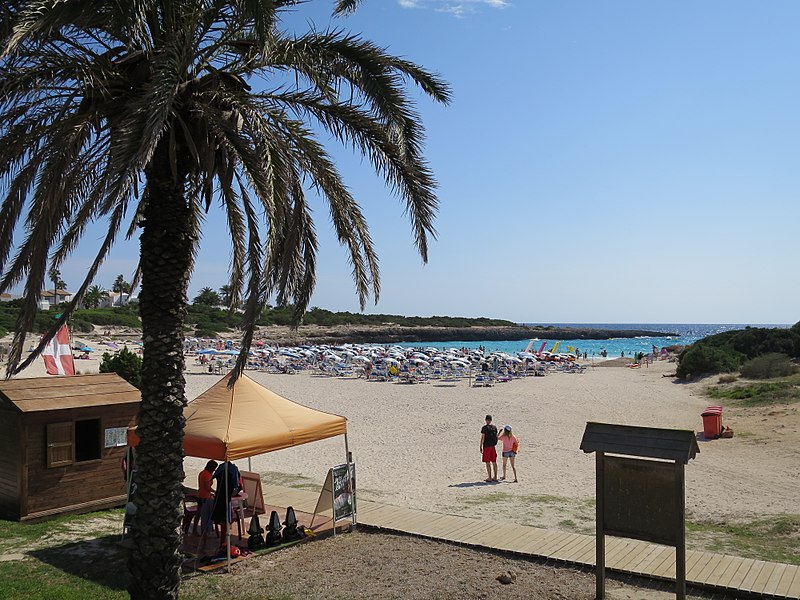 Praias para esportes aquáticos Menorca