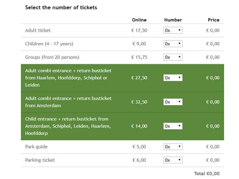 keukenhof tickets