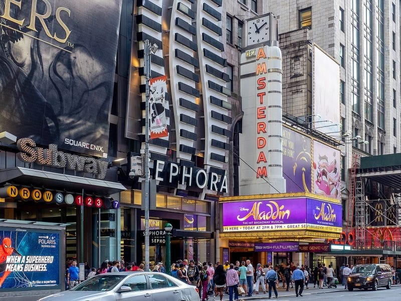 Ingressos para musicais da Broadway em NY de desenhos 