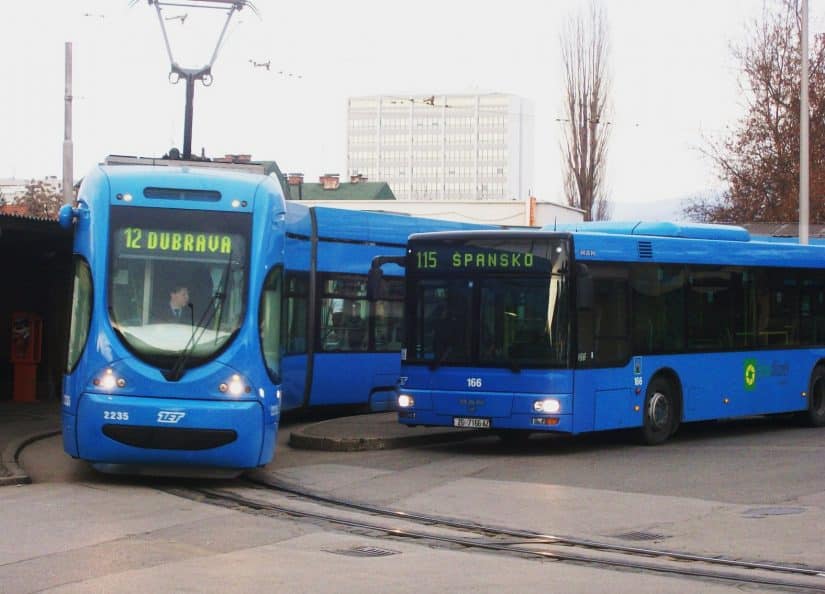 Tram na Croácia meios de transporte da croácia