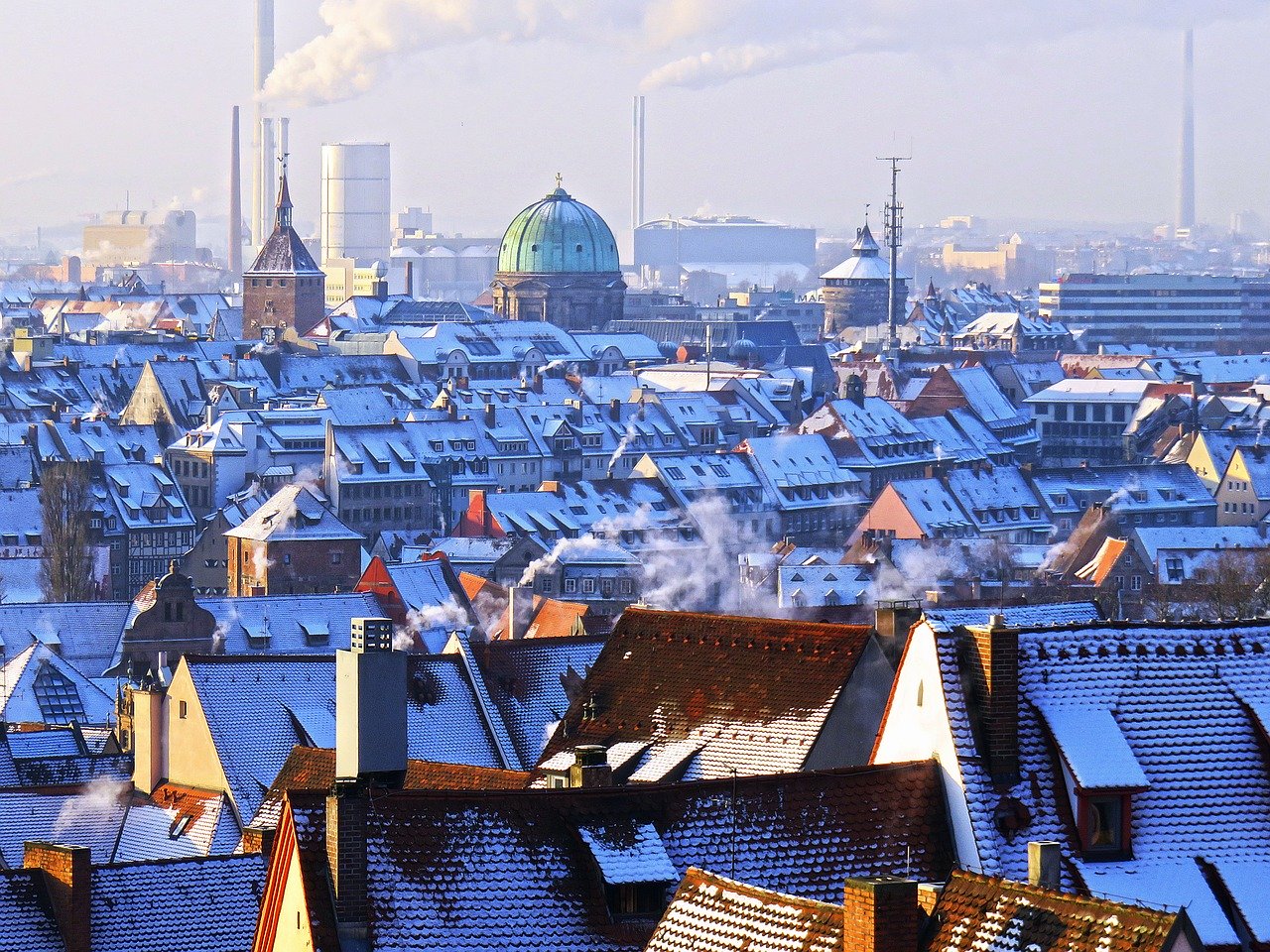 Inverno em Nuremberg Inverno na Alemanha