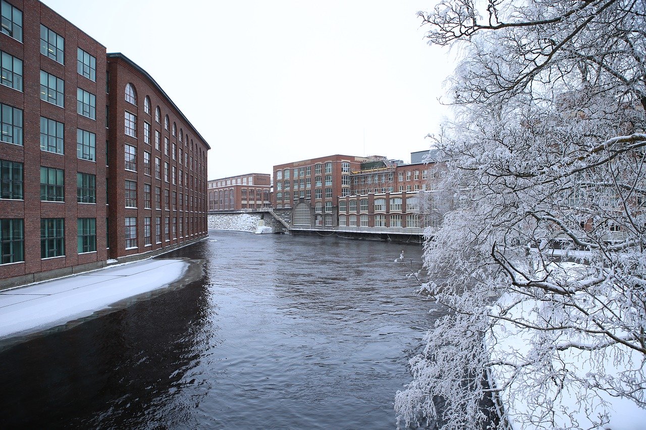 Cidades turísticas no inverno da Finlândia Tampere Finlândia