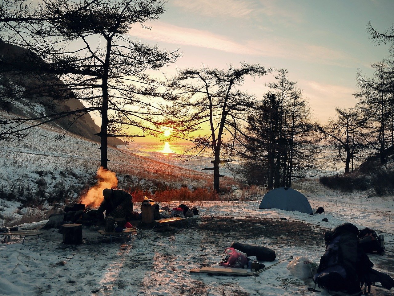 Acampar na neve como acampar no inverno