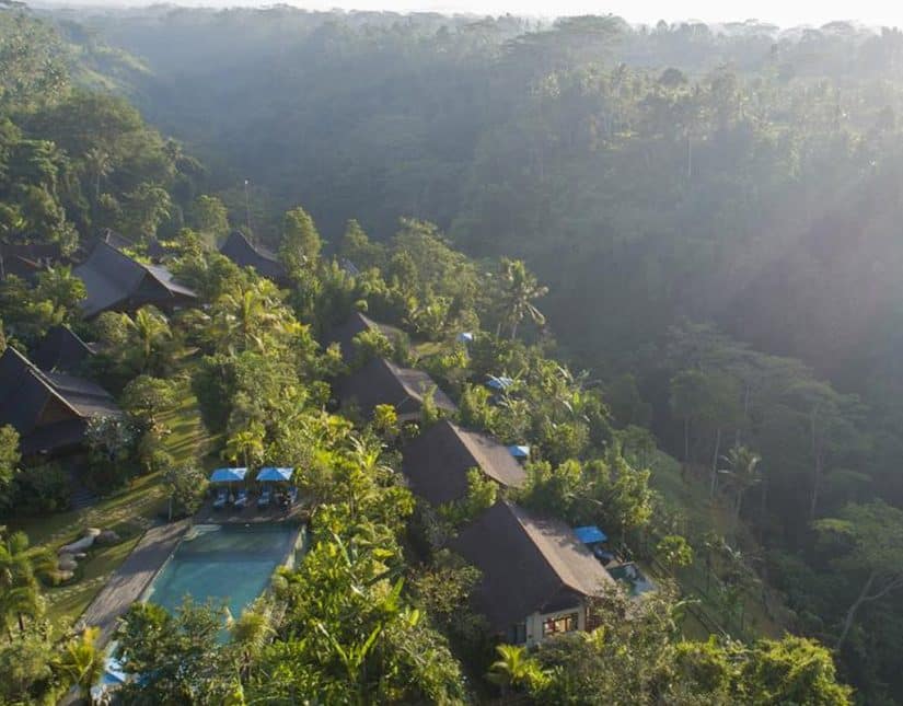 hotel com vista para floresta em bali