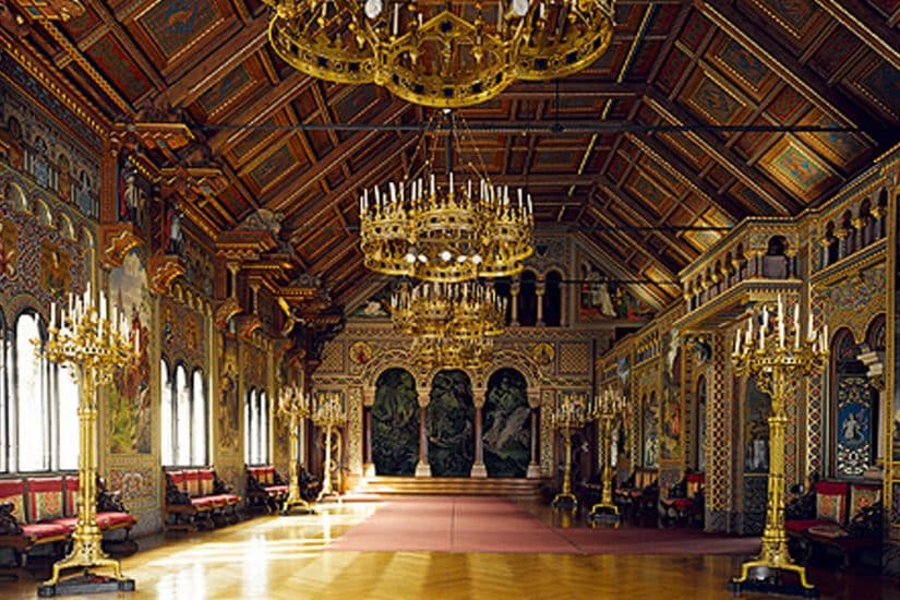 Castelo de Neuschwanstein sala do castelo