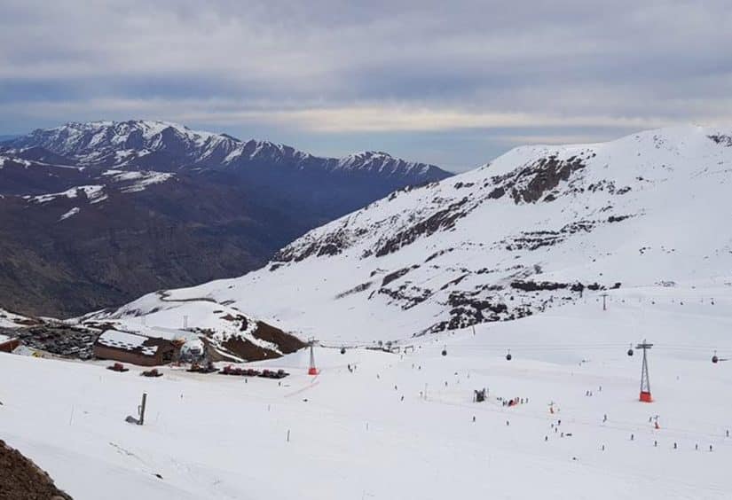 Neve no Chile valle nevado chile