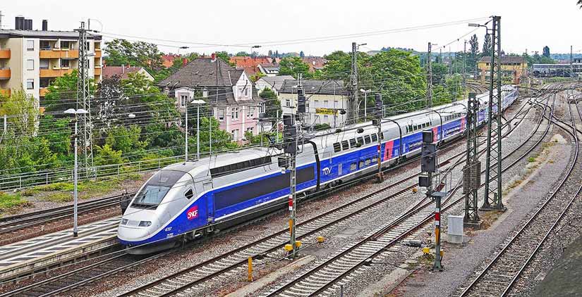 Viagem de trem na França