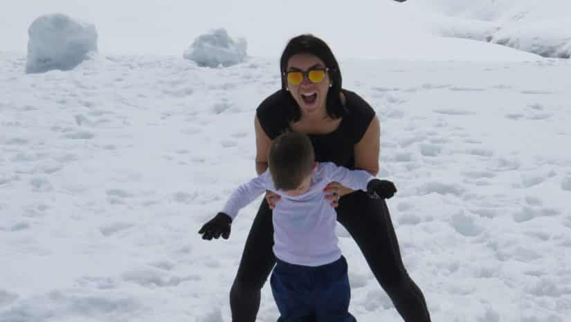 viagem em familia neve