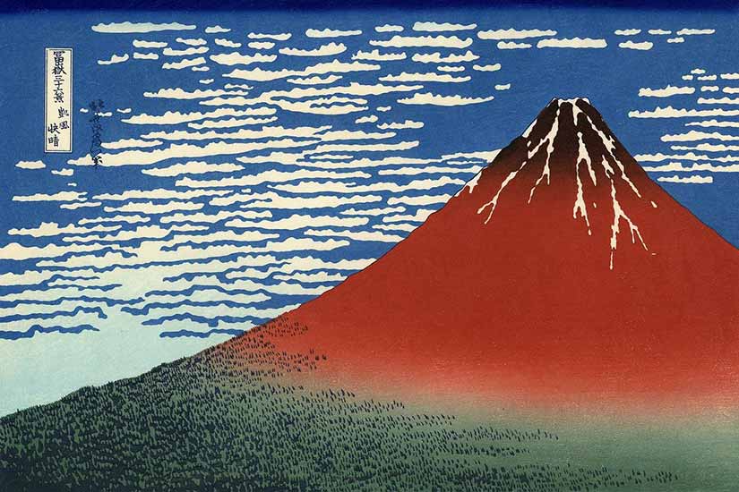 desenho monte fuji