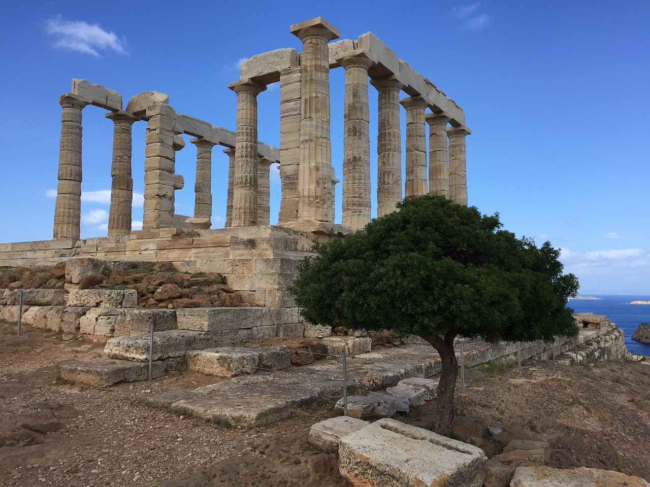 Templo de Poseidon, em Cabo Sunião