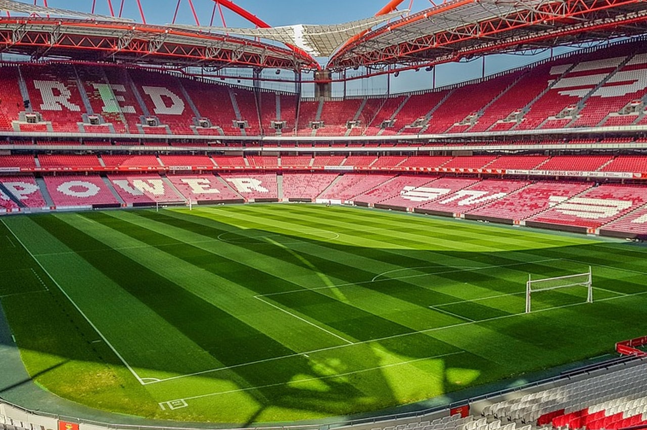 Jogo da Champions League no Estádio da Luz