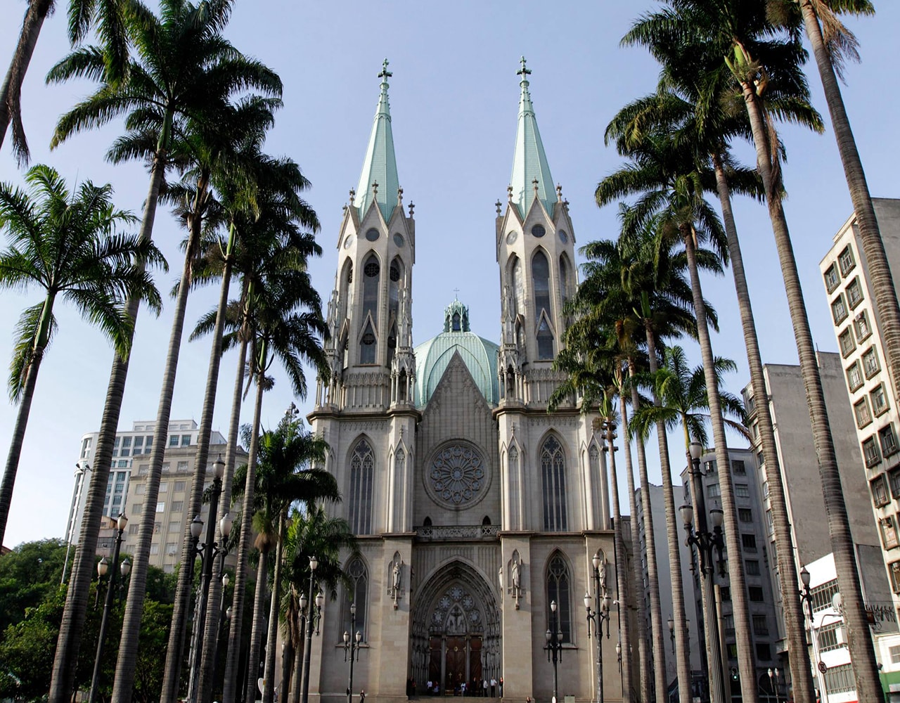 Catedral da Sé. marco zero de sp