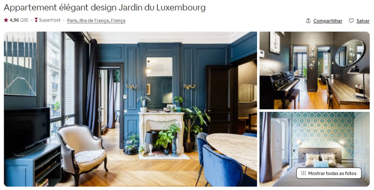 Airbnb Paris jardim de luxemburgo