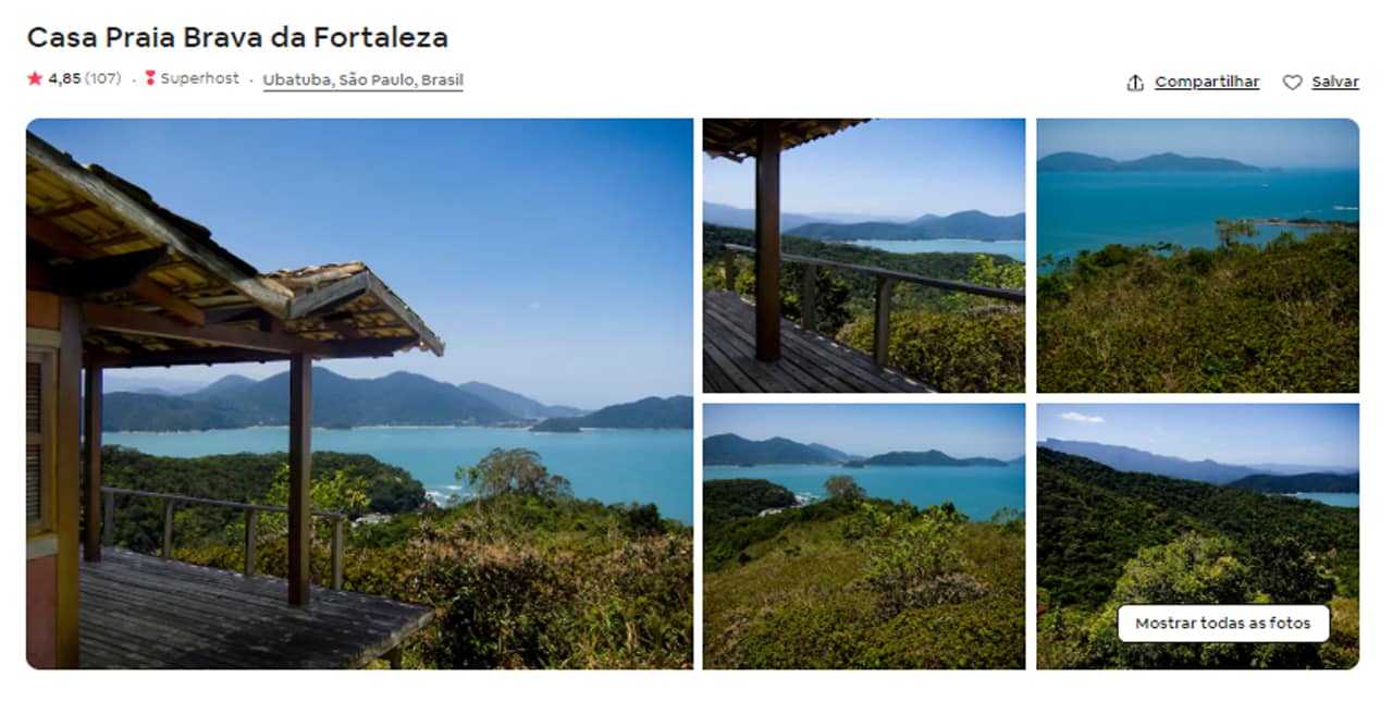 Airbnb Ubatuba pé na areia