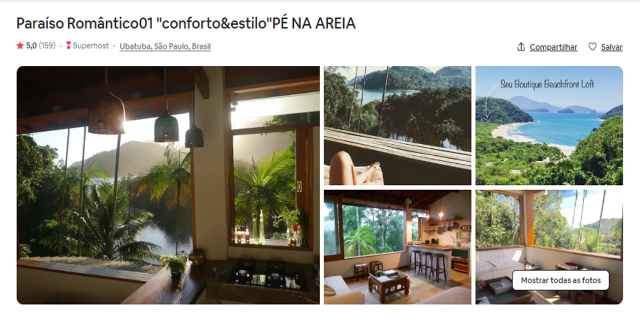 Airbnb Ubatuba barco