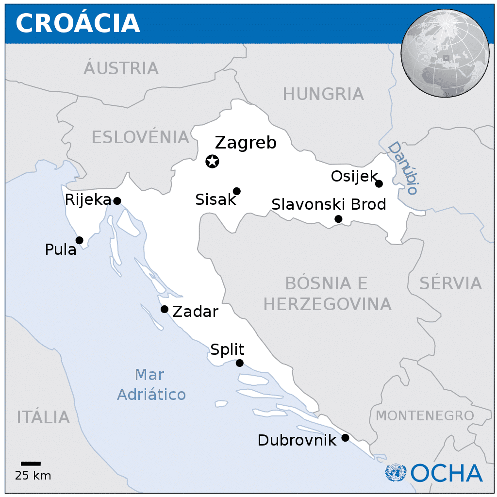 mapa da croácia croácia turismo