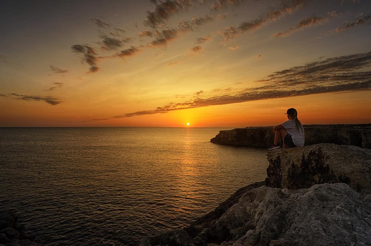 fotos de paisagens naturais por do sol em menorca