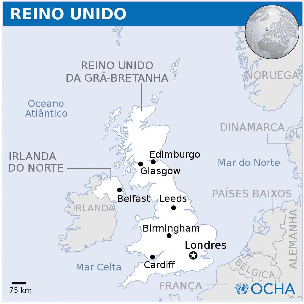 mapa do reino unido