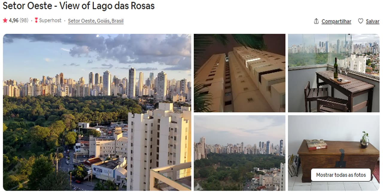 Airbnb Goiânia perto do parque lago das rosas