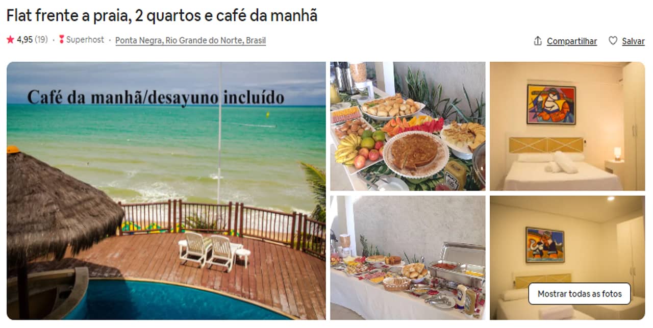 Airbnb Natal praia do meio