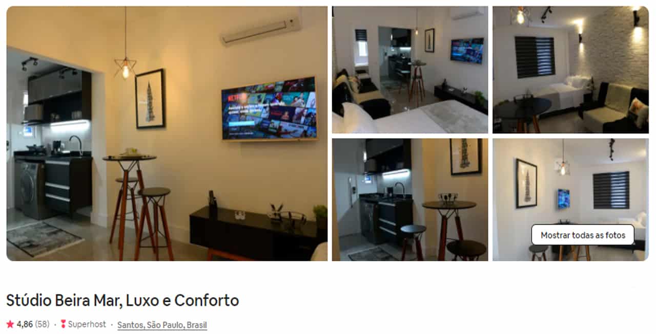 como escolher o Airbnb Santos