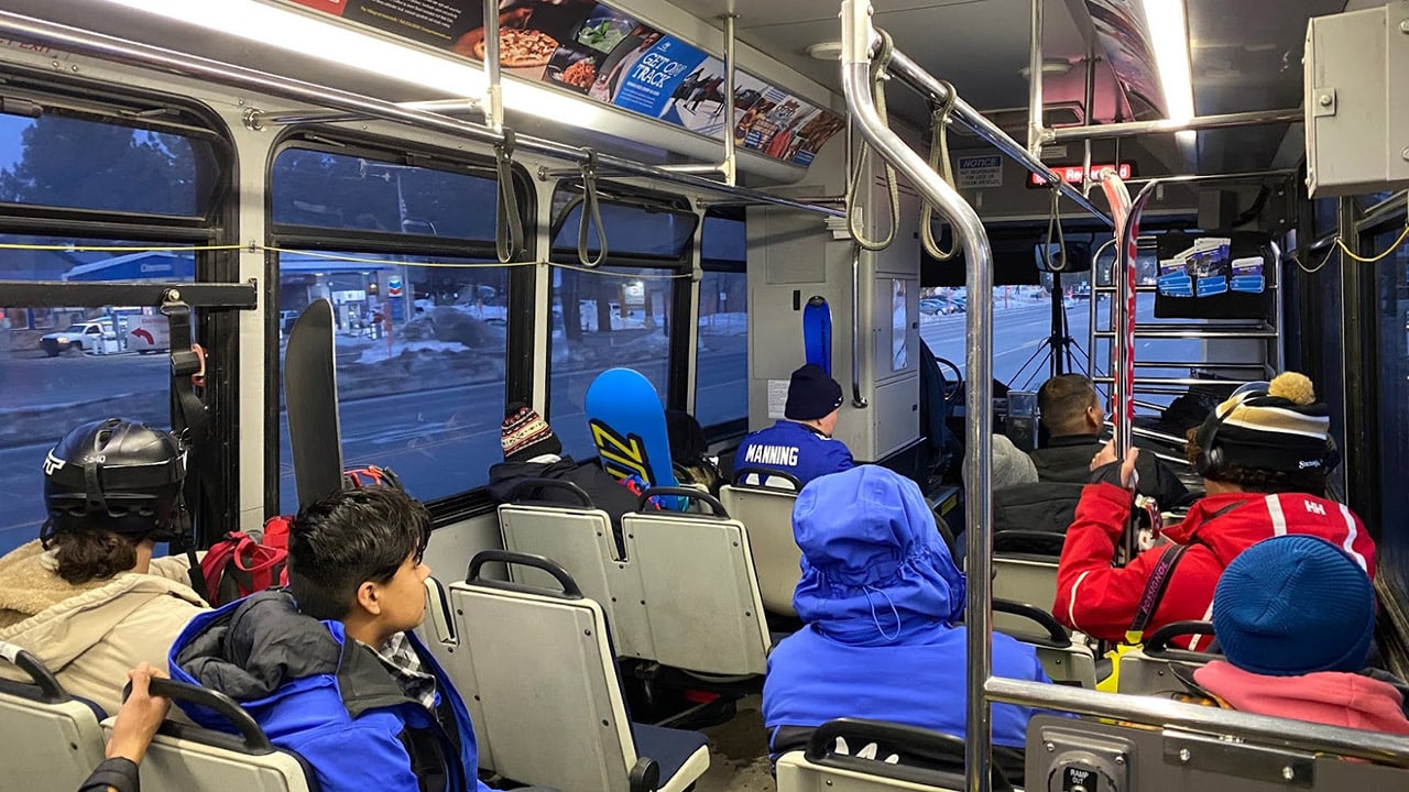 Ônibus gratuito em Mammoth Transporte em Mammoth