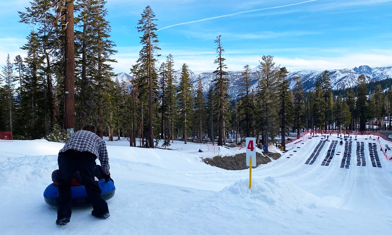 Woolly’s Tube Park Tubing em Mammoth Lakes