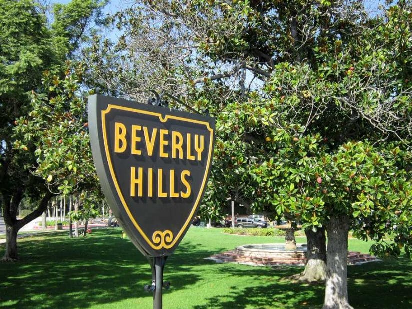 Placa escrito Beverly HIlls