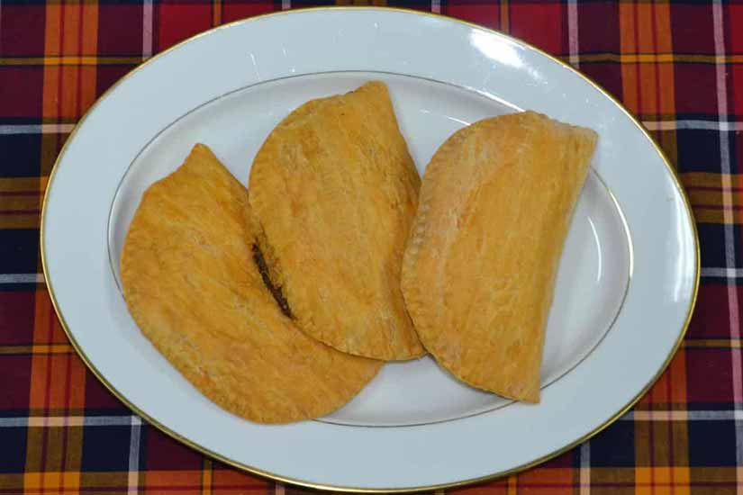 Comidas típicas da Jamaica patty