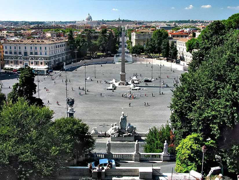 Piazza del Popolo, um dos pontos turísticos de Roma