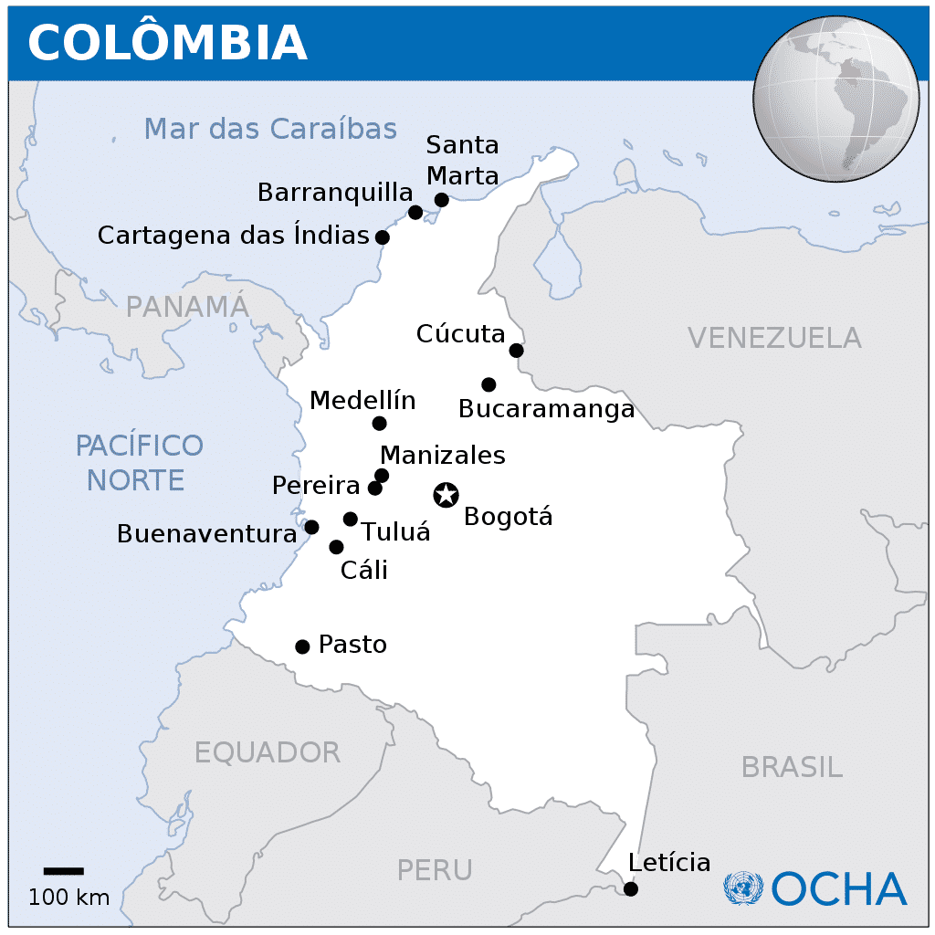 mapa da colombia tudo sobre a colombia