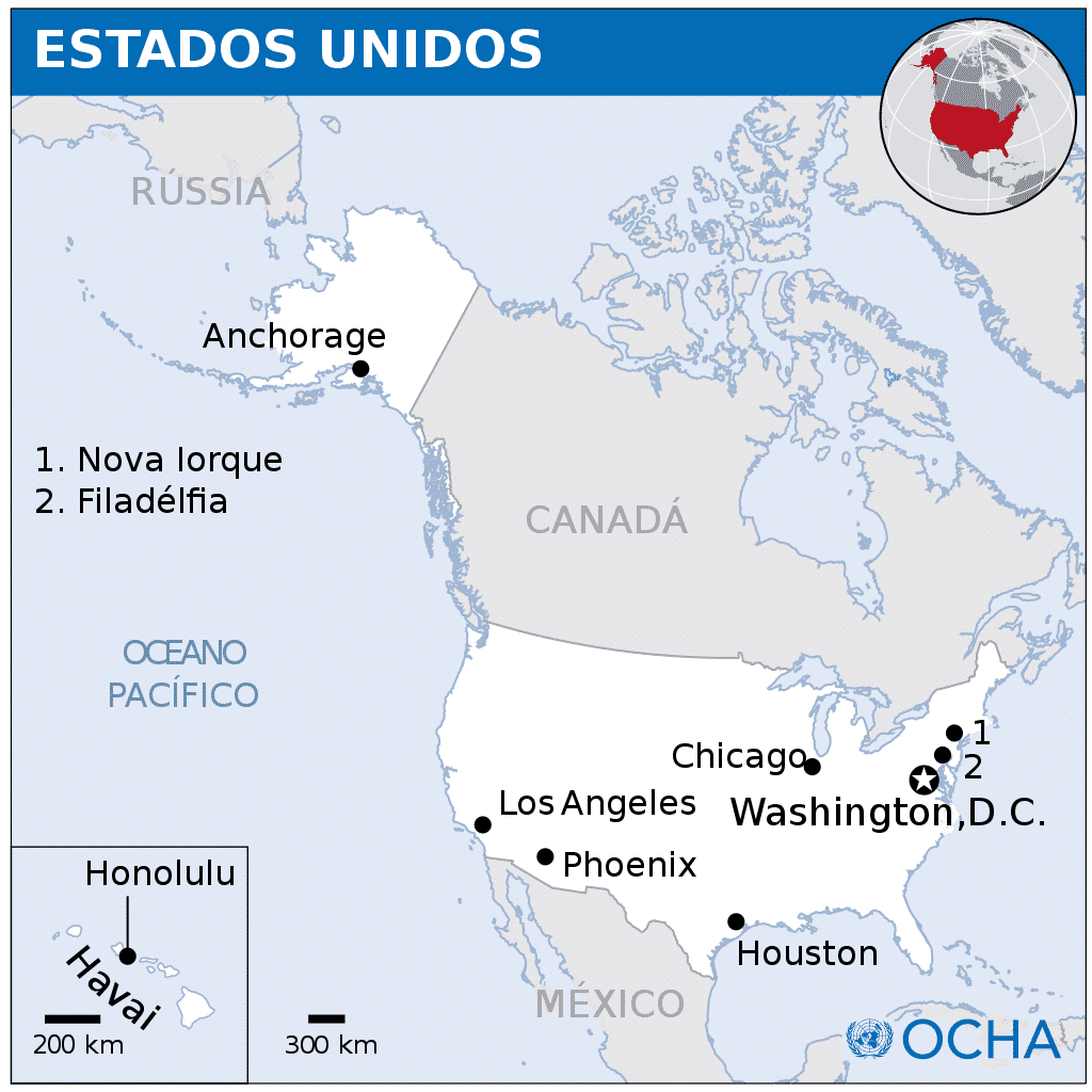 mapa dos estados unidos turismo nos estados unidos