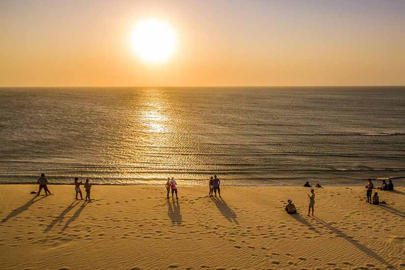 Pôr do sol nas praias de Jeri