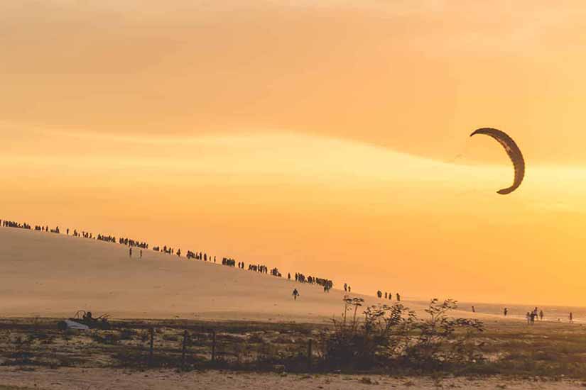 Pôr do sol nas dunas de Jericoacoara