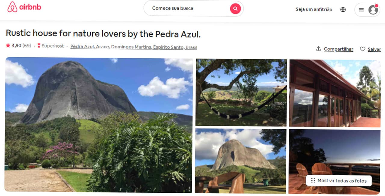 airbnb pedra azul 