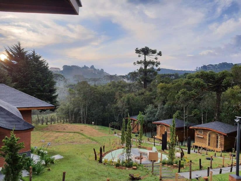 Chalé romântico e com vista em SP