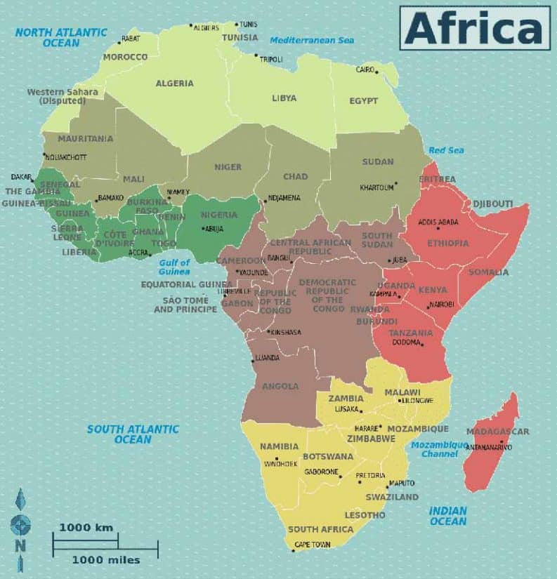 áfrica países e regiões