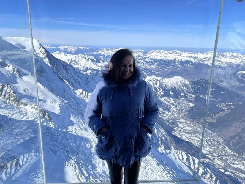 cabine de vidro em chamonix